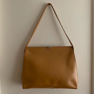 EUC Furla tan color bag. 13” wide. Structured